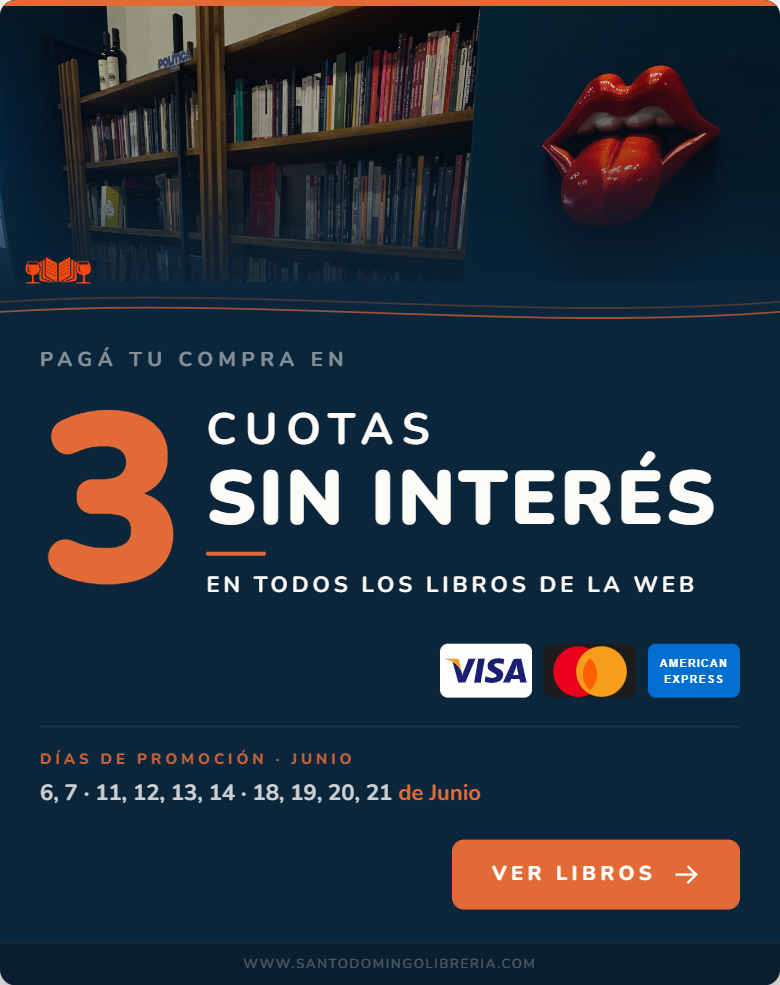 3 cuotas sin interés en todos los libros de la web. Visa, Mastercard y American Express.